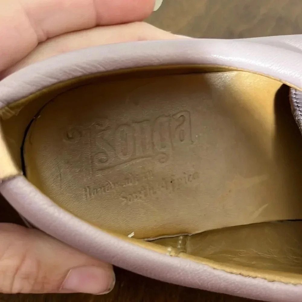 Tsonga Handmade Lilac Leather Sneakers‎ Size 40 - Picture 3 of 6
